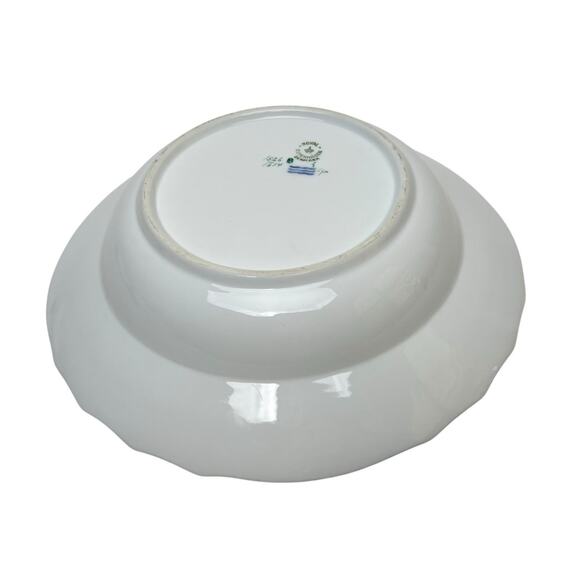 Royal Copenhagen Frijsenborg Large Rim Soup Bowl 1614 Flowers Scalloped Rim - Picture 9 of 13